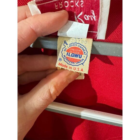 VTG Berg-Ray Frocks Red Double Breasted Blazer 14 80s Power Dressing Made in USA - Picture 10 of 12